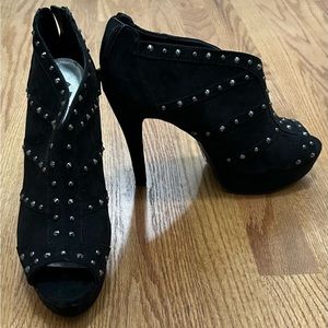 Guess Peep Toe Black Heels